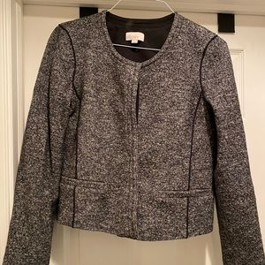 LOFT 2-Button Black Tweed Jacket